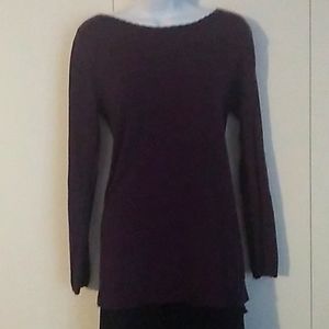 Elle women's purple tunic sweater size Small